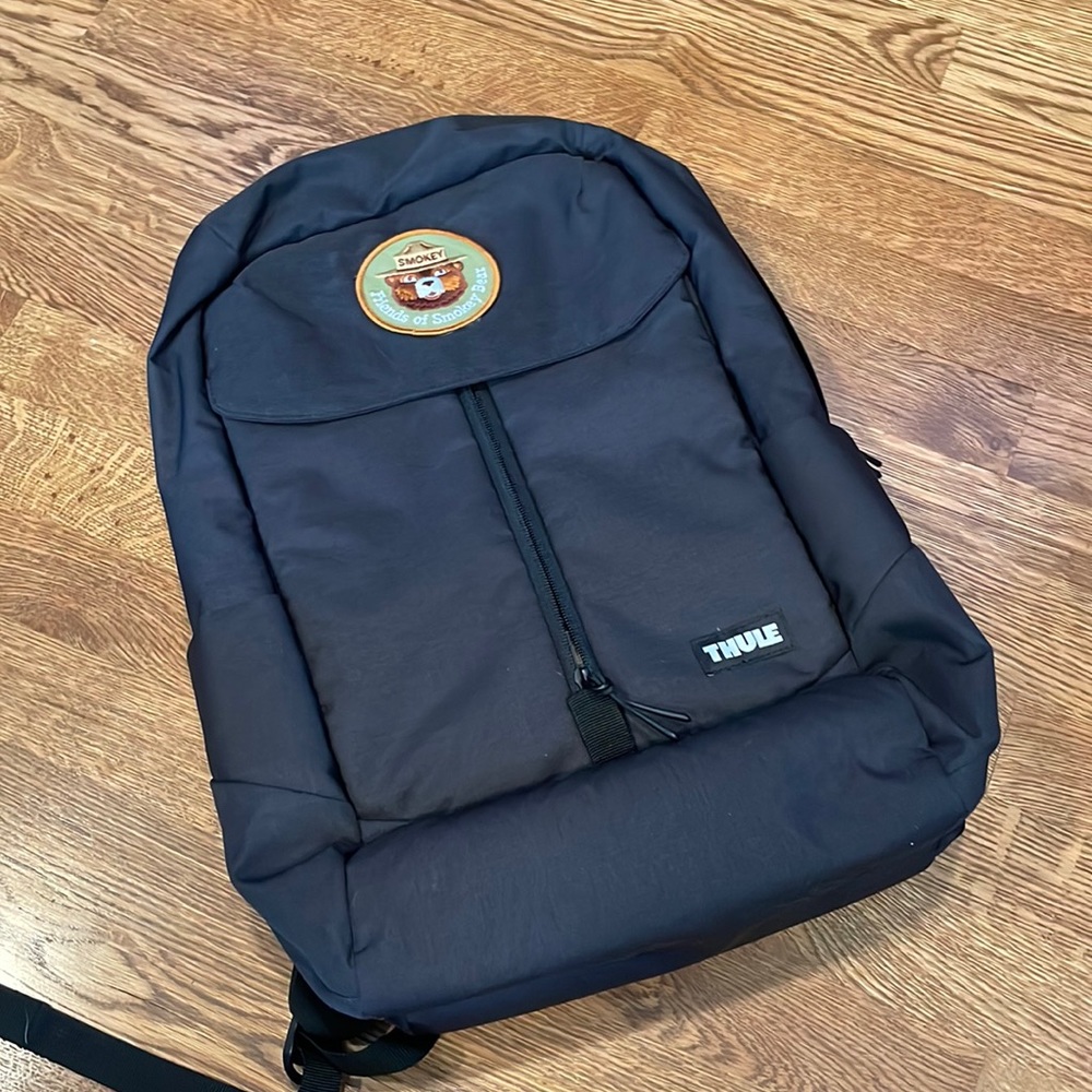Thule Black Backpack with Front Zip Pocket
